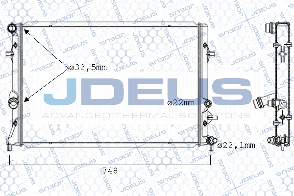 030M55 JDEUS Радиатор, охлаждение двигателя