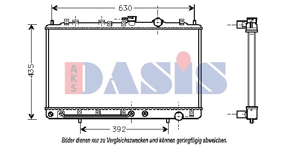 560390N AKS DASIS Радиатор, охлаждение двигателя