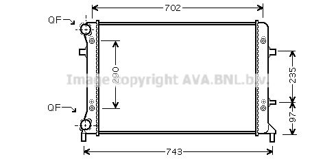 VN2228 AVA QUALITY COOLING Радиатор, охлаждение двигателя