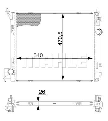 CR1594000S MAHLE Радиатор, охлаждение двигателя