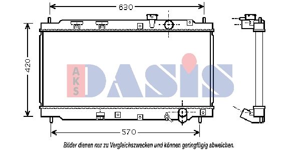 100039N AKS DASIS Радиатор, охлаждение двигателя