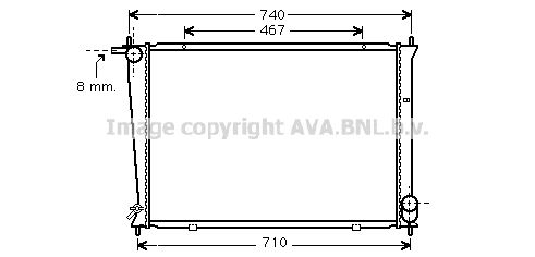 HYA2148 AVA QUALITY COOLING Радиатор, охлаждение двигателя