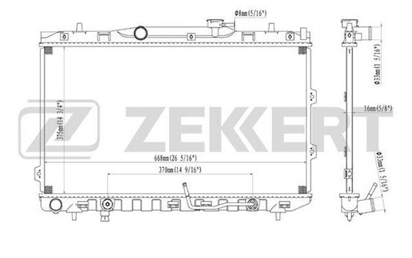 MK1226 ZEKKERT Радиатор, охлаждение двигателя