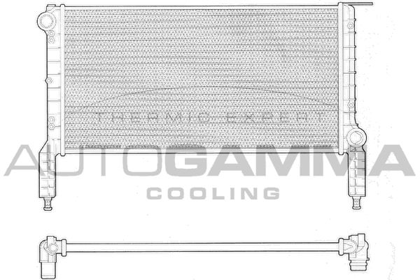 102964 AUTOGAMMA Радиатор, охлаждение двигателя
