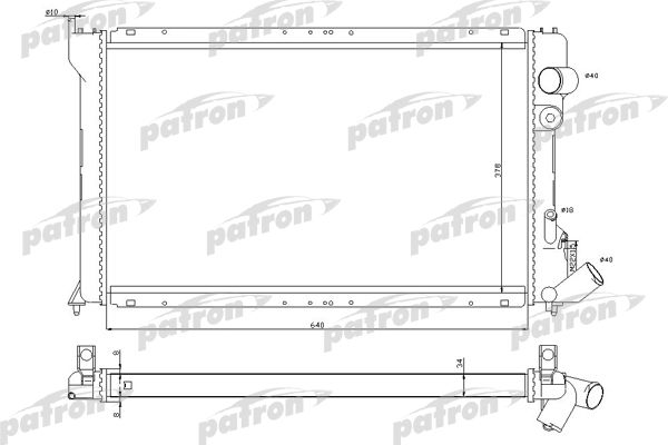 PRS3041 PATRON Радиатор, охлаждение двигателя