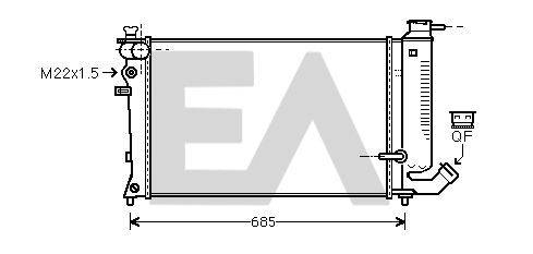 31R10096 EACLIMA Радиатор, охлаждение двигателя