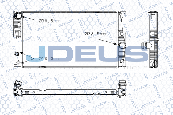 M0050830 JDEUS Радиатор, охлаждение двигателя