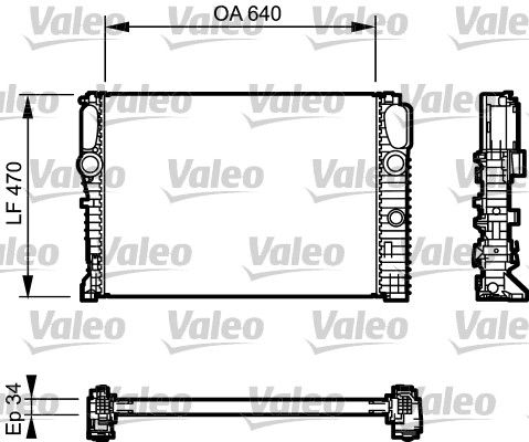 732849 VALEO Радиатор, охлаждение двигателя