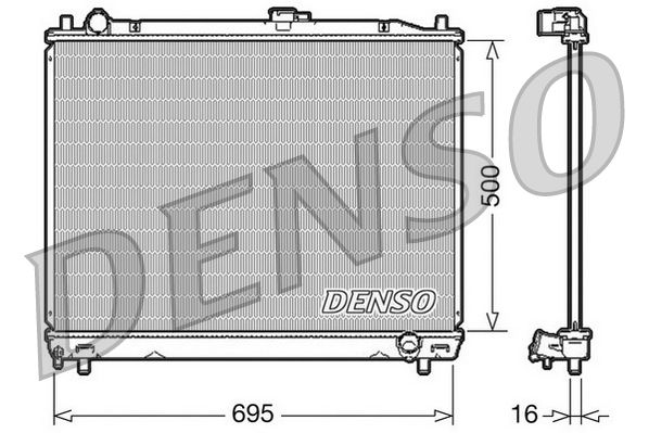 DRM45008 DENSO Радиатор, охлаждение двигателя