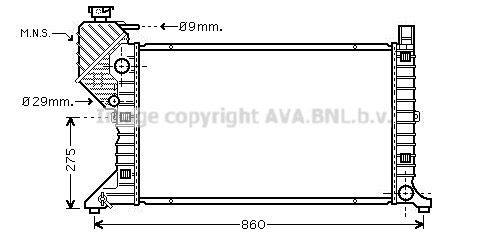 MSA2300 AVA QUALITY COOLING Радиатор, охлаждение двигателя