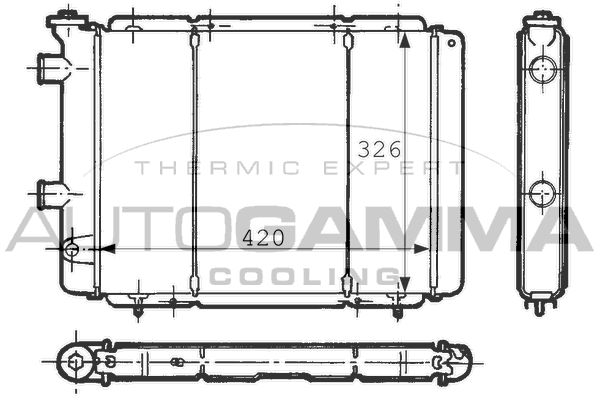 100896 AUTOGAMMA Радиатор, охлаждение двигателя