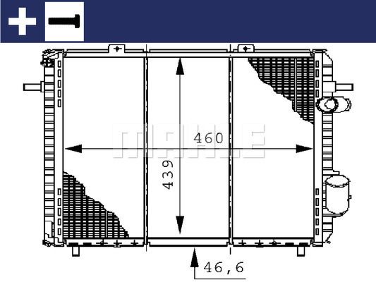 CR148000S MAHLE Радиатор, охлаждение двигателя