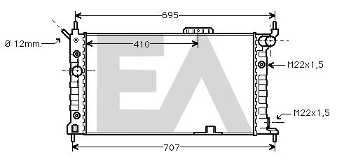 31R54156 EACLIMA Радиатор, охлаждение двигателя