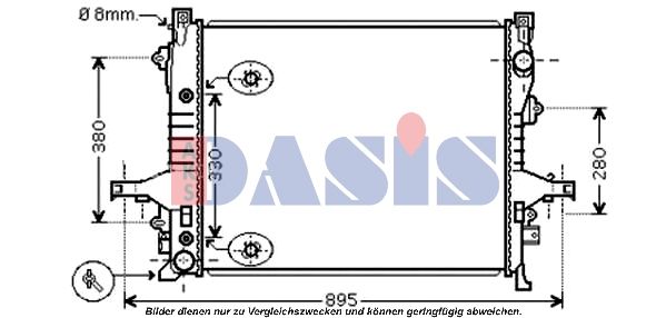 220018N AKS DASIS Радиатор, охлаждение двигателя