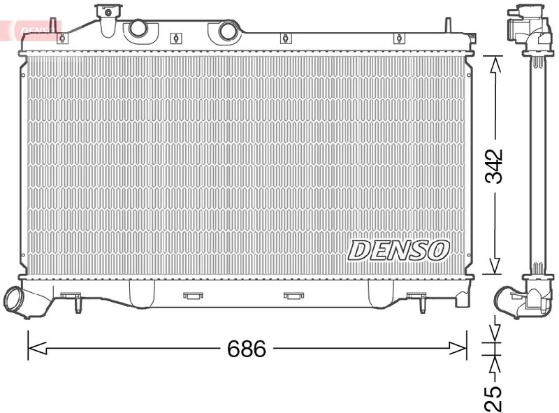 DRM36023 DENSO Радиатор, охлаждение двигателя