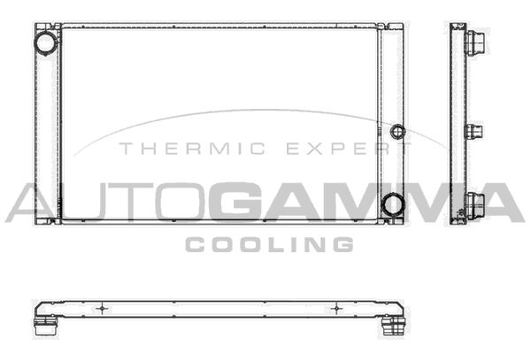 105657 AUTOGAMMA Радиатор, охлаждение двигателя