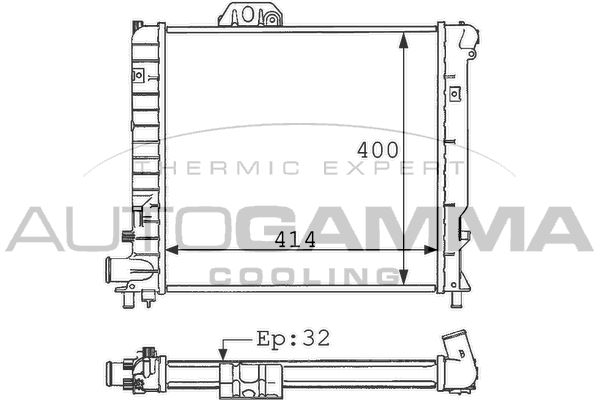 100940 AUTOGAMMA Радиатор, охлаждение двигателя