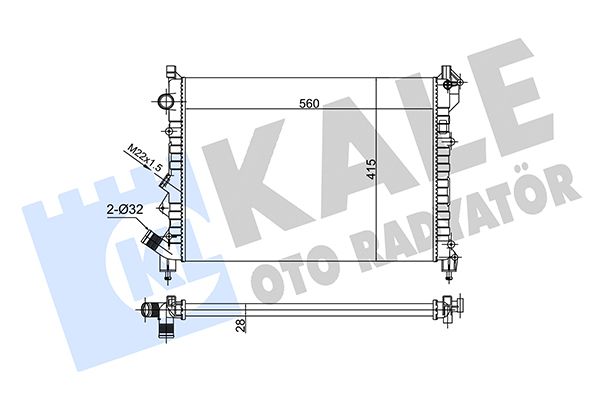 127000 KALE OTO RADYATÖR Радиатор, охлаждение двигателя