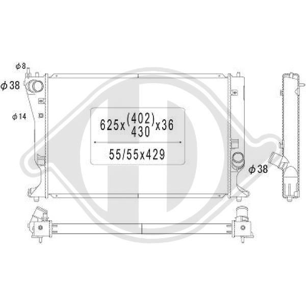 DCM3286 DIEDERICHS Радиатор, охлаждение двигателя