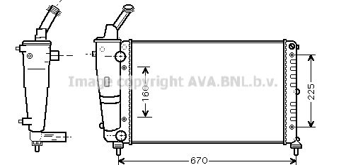 LC2081 AVA QUALITY COOLING Радиатор, охлаждение двигателя