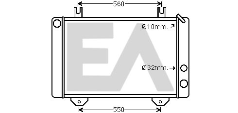 31R22021 EACLIMA Радиатор, охлаждение двигателя