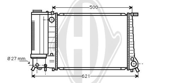 DCM1542 DIEDERICHS Радиатор, охлаждение двигателя