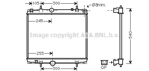 PEA2331 AVA QUALITY COOLING Радиатор, охлаждение двигателя