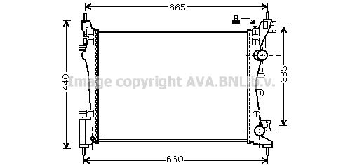 OLA2408 AVA QUALITY COOLING Радиатор, охлаждение двигателя