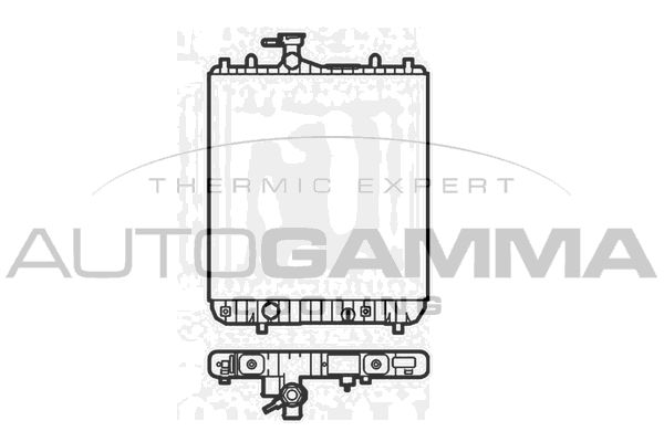 102870 AUTOGAMMA Радиатор, охлаждение двигателя