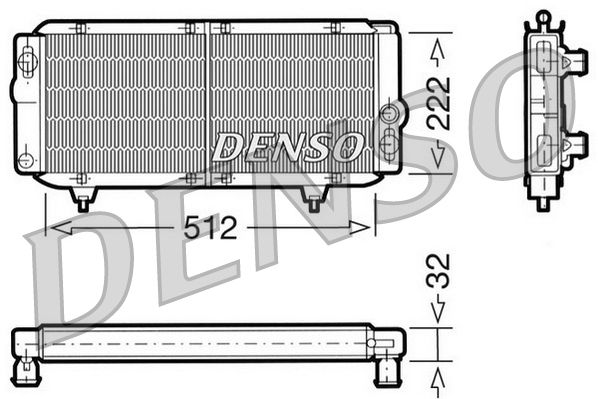 DRM21001 DENSO Радиатор, охлаждение двигателя