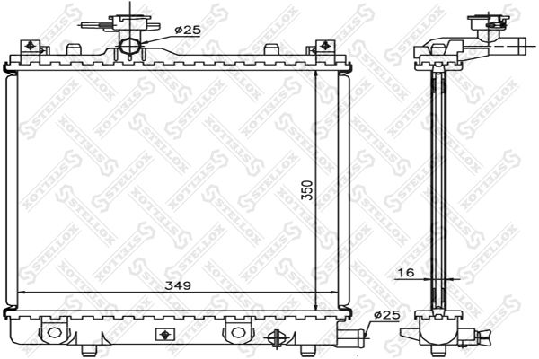 1026260SX STELLOX Радиатор, охлаждение двигателя