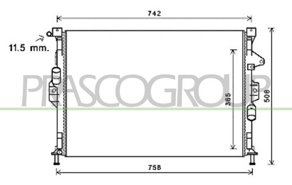 FD802R002 PRASCO Радиатор, охлаждение двигателя