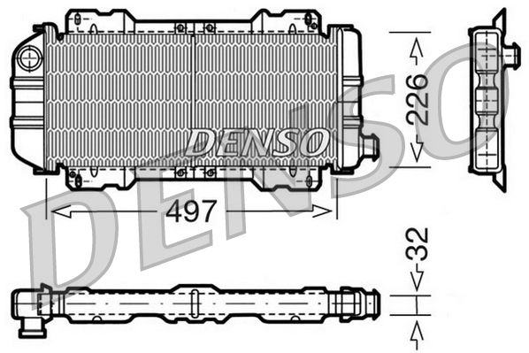 DRM10017 DENSO Радиатор, охлаждение двигателя