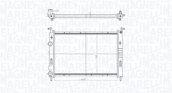 350213196400 MAGNETI MARELLI Радиатор, охлаждение двигателя