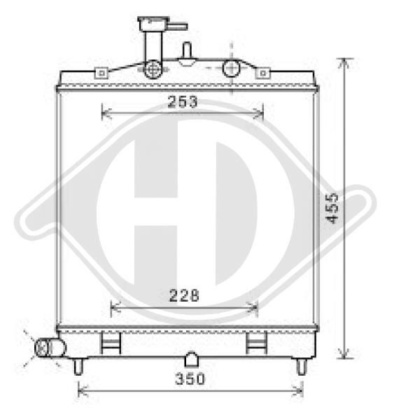 DCM3809 DIEDERICHS Радиатор, охлаждение двигателя