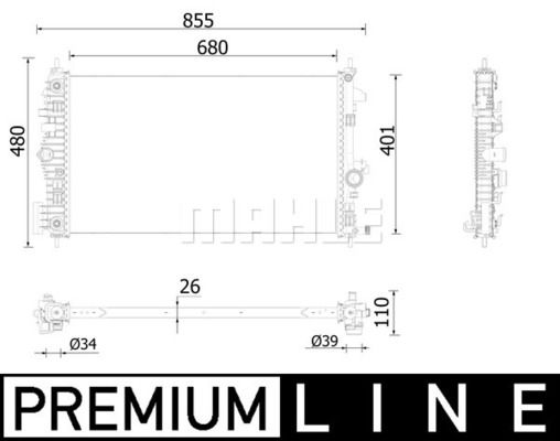 WG2184150 WILMINK GROUP Радиатор, охлаждение двигателя