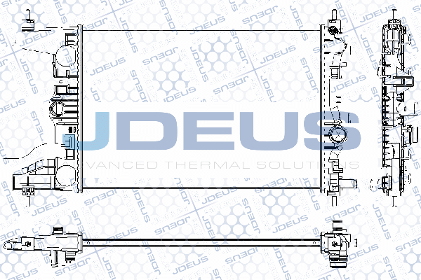 RA0201040 JDEUS Радиатор, охлаждение двигателя