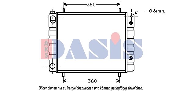 370002N AKS DASIS Радиатор, охлаждение двигателя