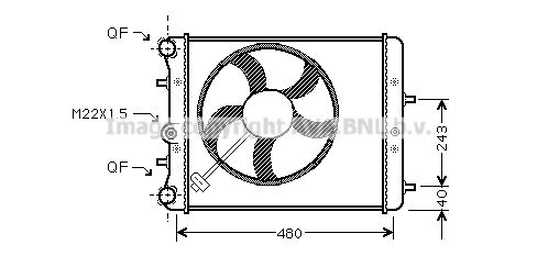 SAA2013 AVA QUALITY COOLING Радиатор, охлаждение двигателя