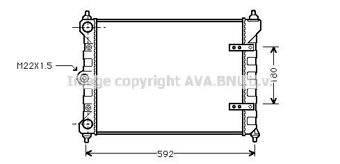 VNA2095 AVA QUALITY COOLING Радиатор, охлаждение двигателя