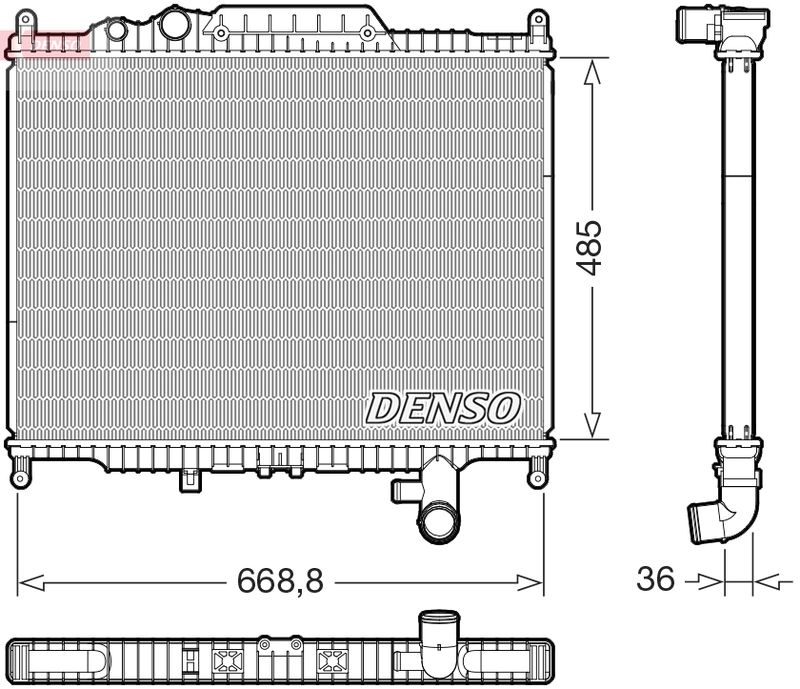 DRM14003 DENSO Радиатор, охлаждение двигателя