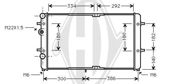 DCM3432 DIEDERICHS Радиатор, охлаждение двигателя