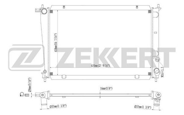 MK1227 ZEKKERT Радиатор, охлаждение двигателя