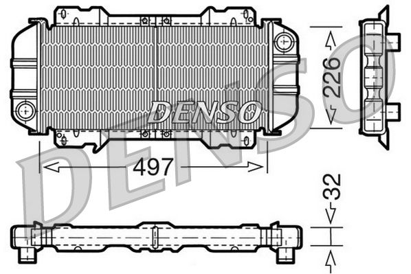 DRM10015 DENSO Радиатор, охлаждение двигателя