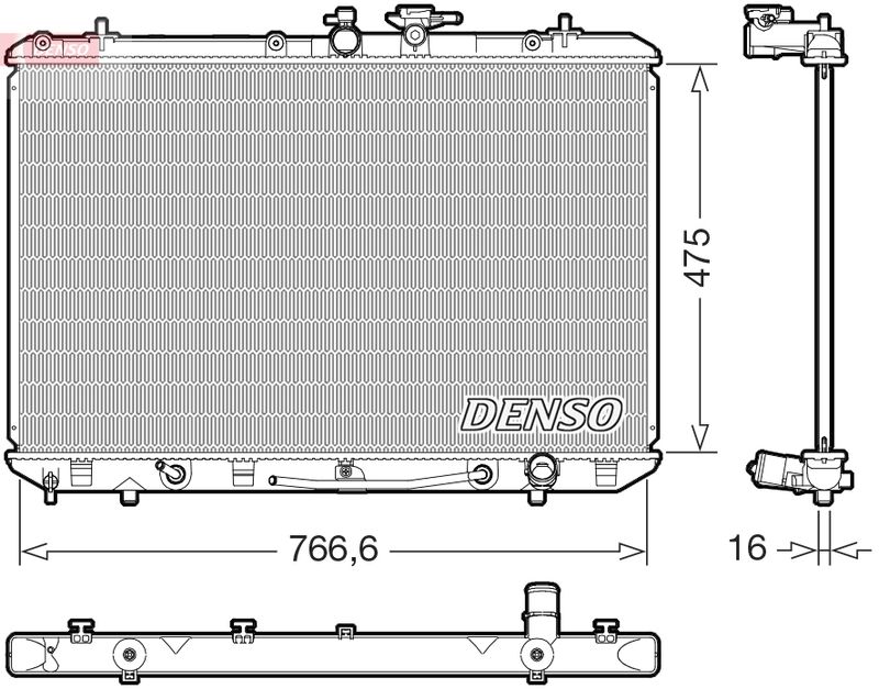 DRM50143 DENSO Радиатор, охлаждение двигателя