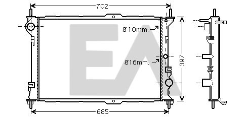 31R22085 EACLIMA Радиатор, охлаждение двигателя