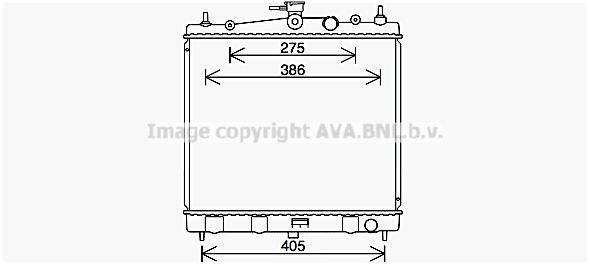 DN2454 AVA QUALITY COOLING Радиатор, охлаждение двигателя