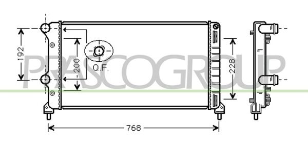 FT908R001 PRASCO Радиатор, охлаждение двигателя