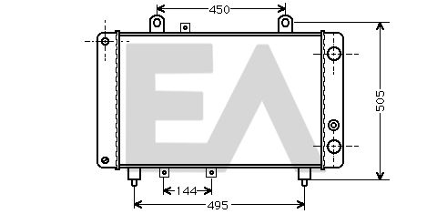 31R55018 EACLIMA Радиатор, охлаждение двигателя