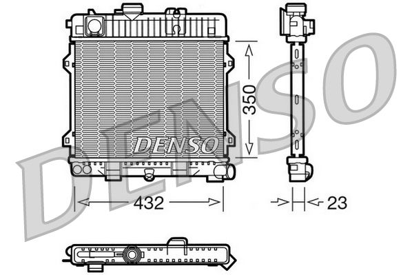 DRM05024 DENSO Радиатор, охлаждение двигателя